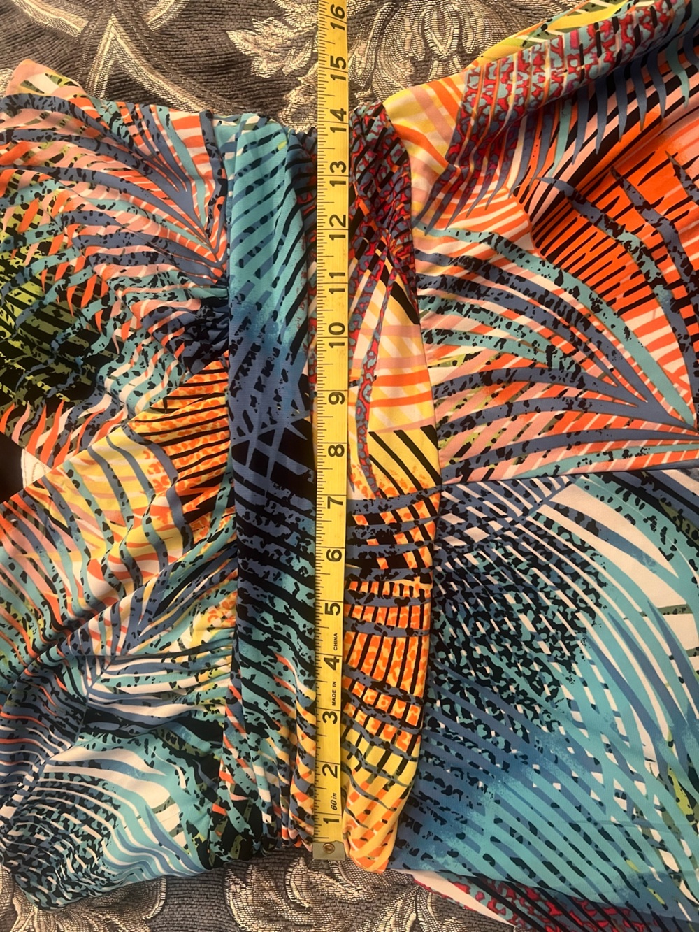 Pappagallo Multicolor Tropical Leaf Print Maxi Dress - Picture 7 of 7